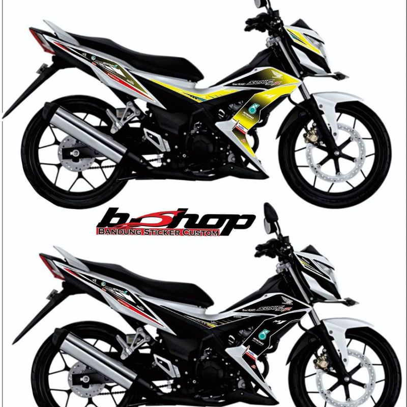 STICKER DECAL HONDA SONIC 150 R PETRONAS YELLOW BLACK