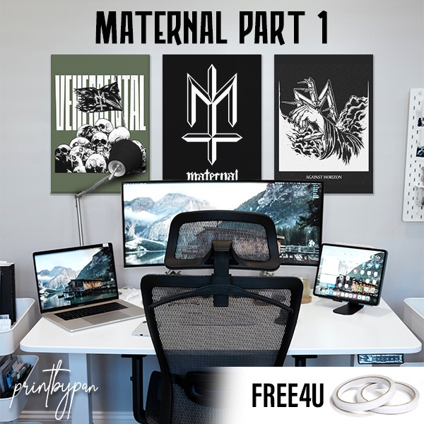 (Part 1) Poster Brand MATERNAL DISASTER - Wallpaper Poster Dinding Aesthetic - Dekorasi Kamar Tidur