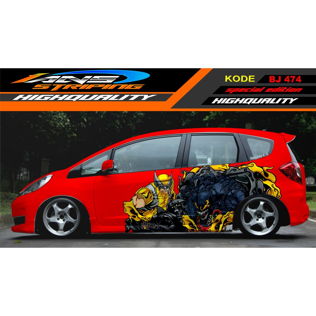 DECAL STICKER MOBIL JAZZ, BRIO, AGYA, YARIS, SWIFT, SIGRA / VARIASI STICKER MOBIL /