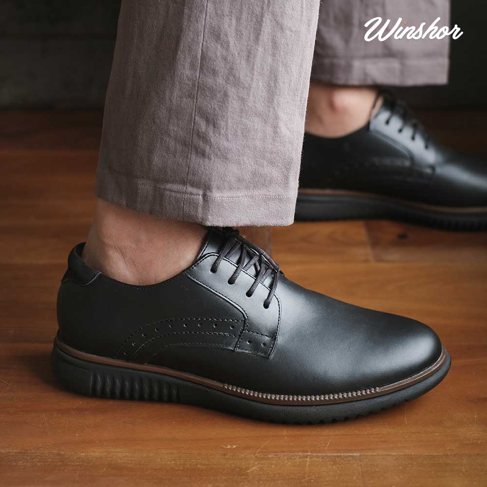 Sepatu Casual Kulit - Winshor - Grandos - Black