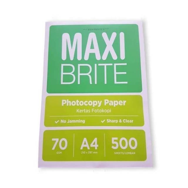 

(BISA COD) Kertas hvs maxi brite A4 70 gram