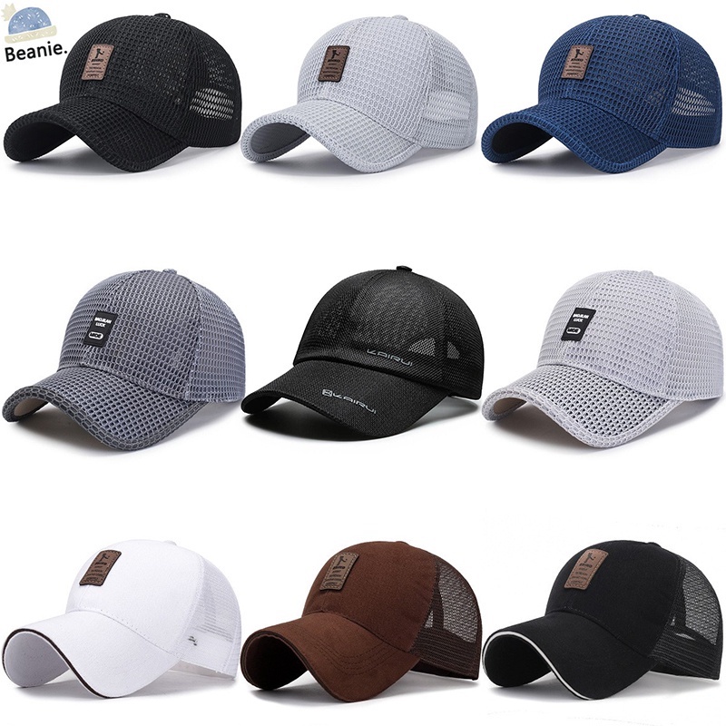 Topi Baseball Pria / Wanita Bahan Mesh Breathable Cepat Kering Untuk Memancing / Golf / Outdoor / Musim Panas