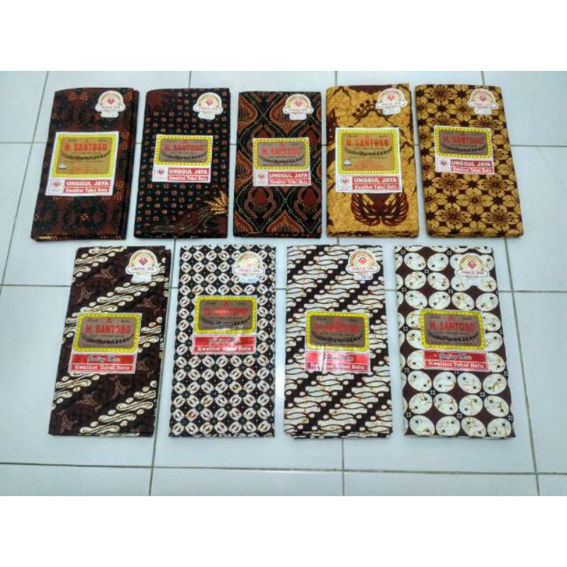 Kain Batik H Santoso A Sogan Samping Kain Panjang Kebat Tapih Gendongan