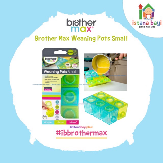 Brother Max 1st Stage Weaning Pots - Peralatan Mpasi