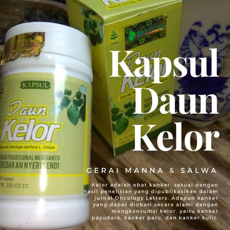 Kapsul Ekstrak DAUN KELOR isi 60 Kapsul BPOM - Herbal Daun Kelor Asli