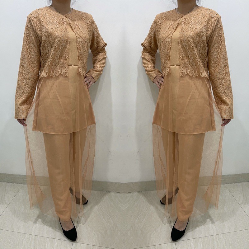 SET ATTELIER JUMBO BRUKAT/ SET WANITA KONDANGAN/SET GAMIS MUSLIM/SETELAN WANITA TERBARU/SET IMPORT-1