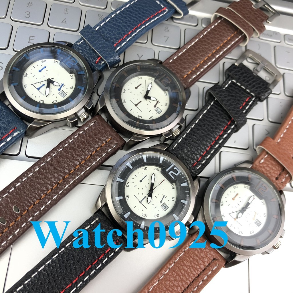 ✅[COD] Jam tangan karet Kulit vios murah import grosir premium arloji tanggal jam Tangan Pria M76