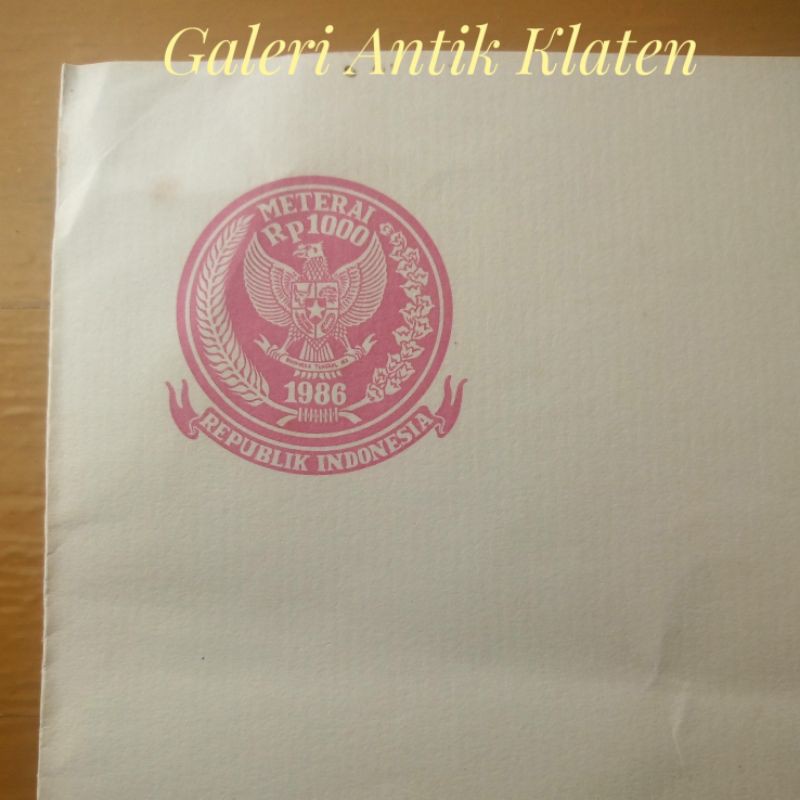 

Th 86 Kertas Segel Kosong Double Tahun 1986,1987,1988 asli Ber-materai Rp 1000 Rupiah lama Rangkap