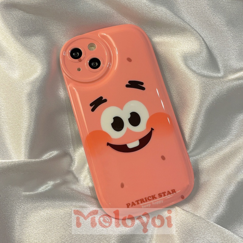 Soft Case Silikon TPU Tebal Motif SpongeBob Untuk IPhone 11 13 12 Pro MAX XR 7 8 Plus X XS MAX 6 6s Plus SE 2020