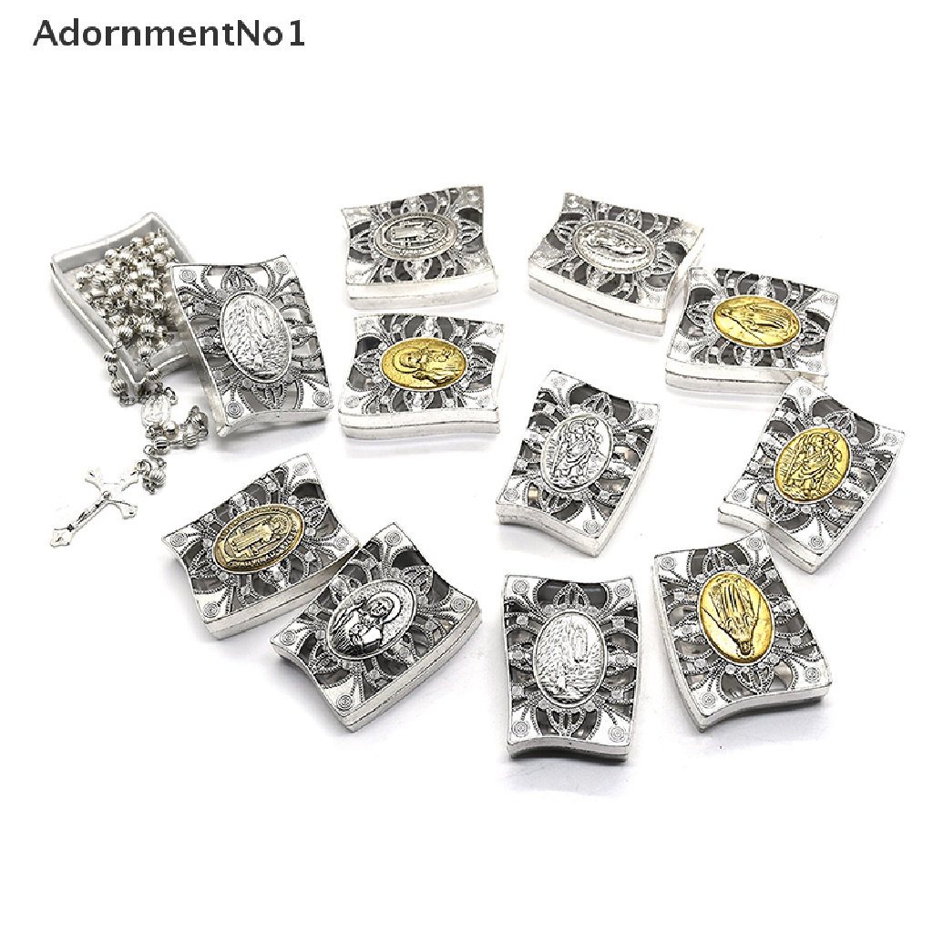 [AdornmentNo1] Catholic Christian Rosary Tiny Trinket Case for Earrings Necklace Jewelry Box [new]