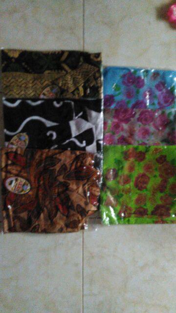 Ilove Batik Hrb026 Kenongo Kemeja Hem Pendek Padi Pekalongan M L Xl Murah Keren Bati Pria Wajik Biru