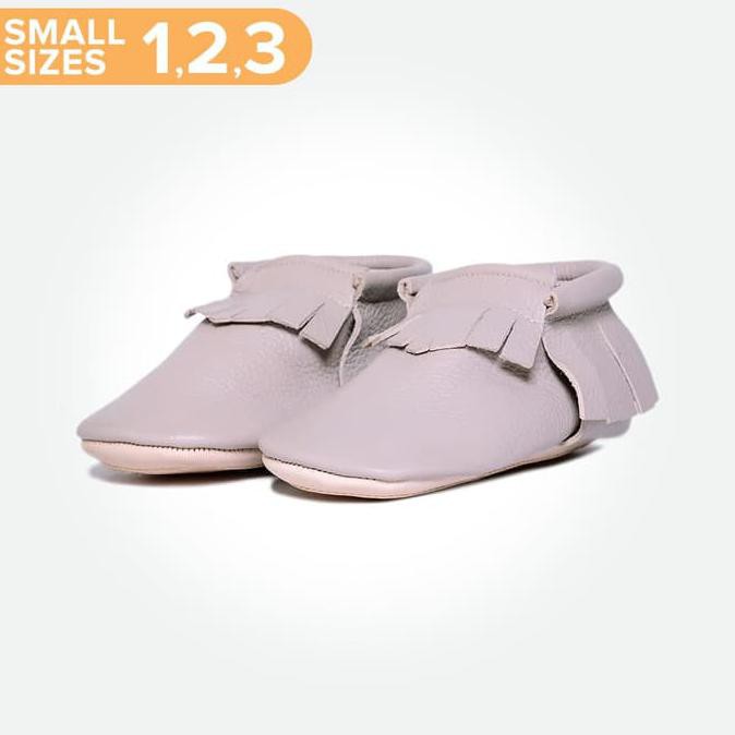 Terlaris Baby Moccasins Featherlight Small - Grey Sand (Sepatu Bayi Pyopp) - Size 3 Terlaris