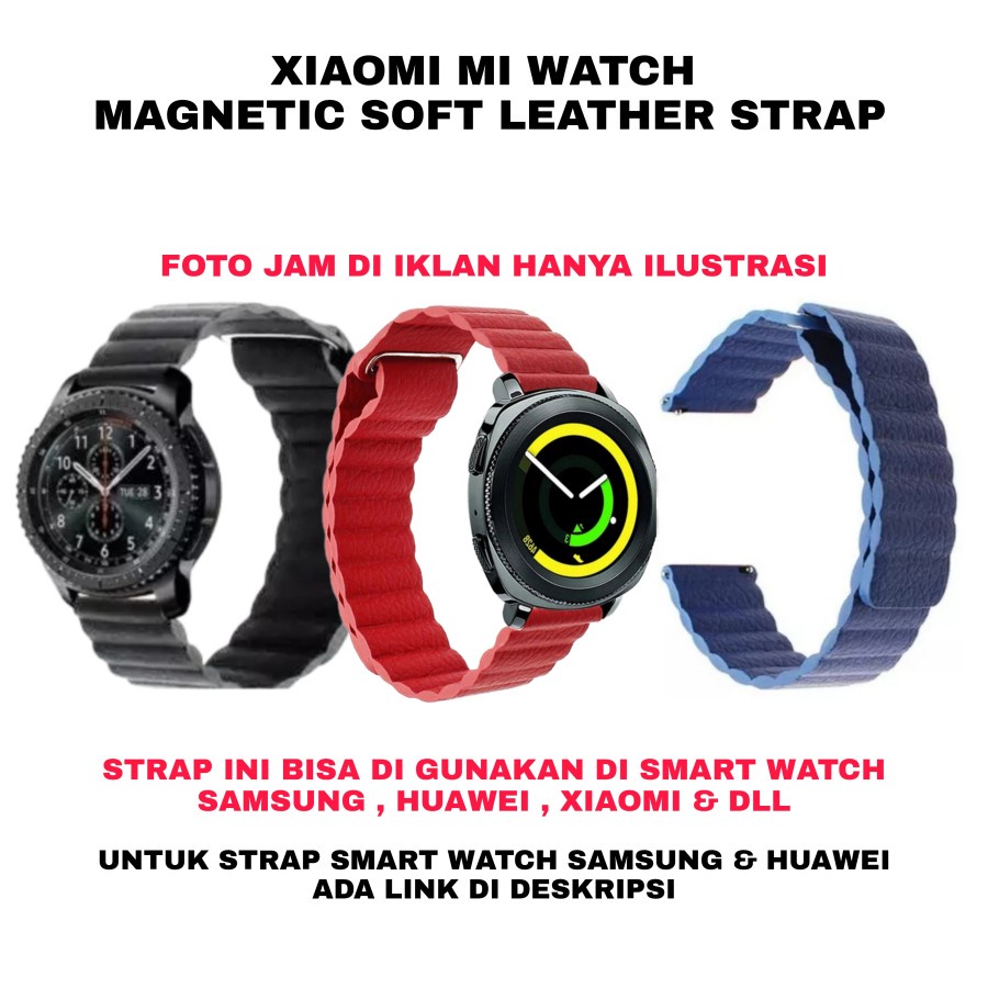 XIAOMI MI WATCH STRAP MAGNETIC SOFT LEATHER - tali jam xiaomi mi watch magnet