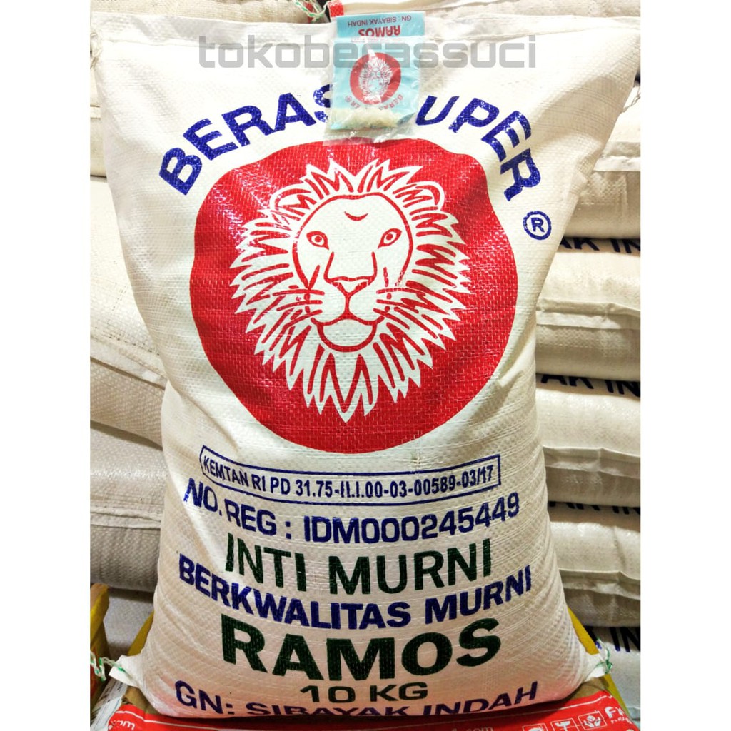 

BERAS PREMIUM RAMOS SUPER KEPALA SINGA MERAH INTI MURNI SIBAYAK INDAH 10 KG 25Kg