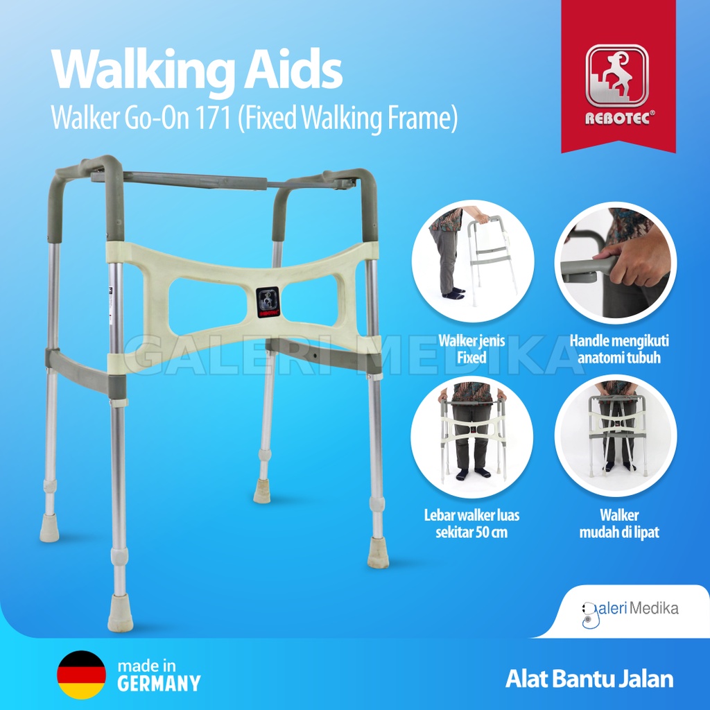 Walker Rebotec Go-On 171 Fixed Walking Frame Made In Jerman - Alat Bantu Jalan