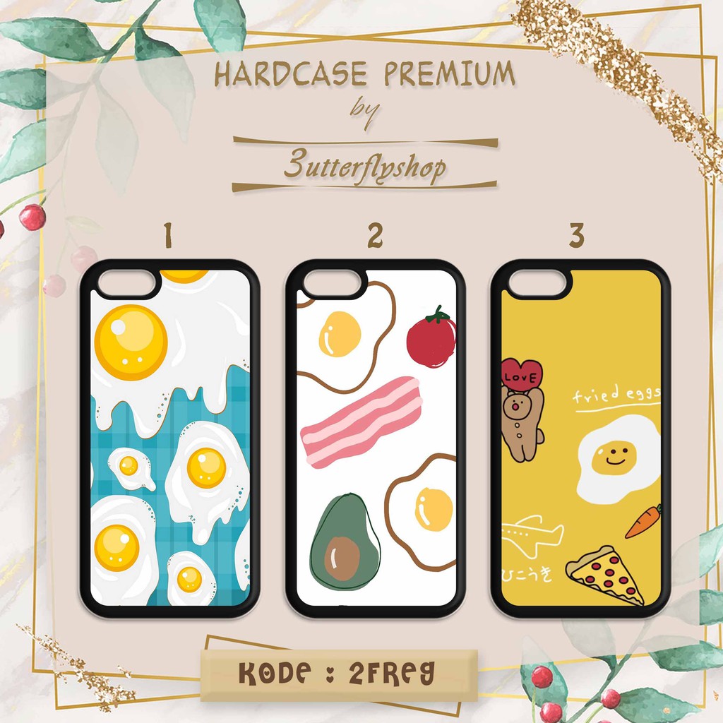 Hardcase Frying Egg casing case HP xiaomi samsung iphone oppo vivo realme redmi meizu