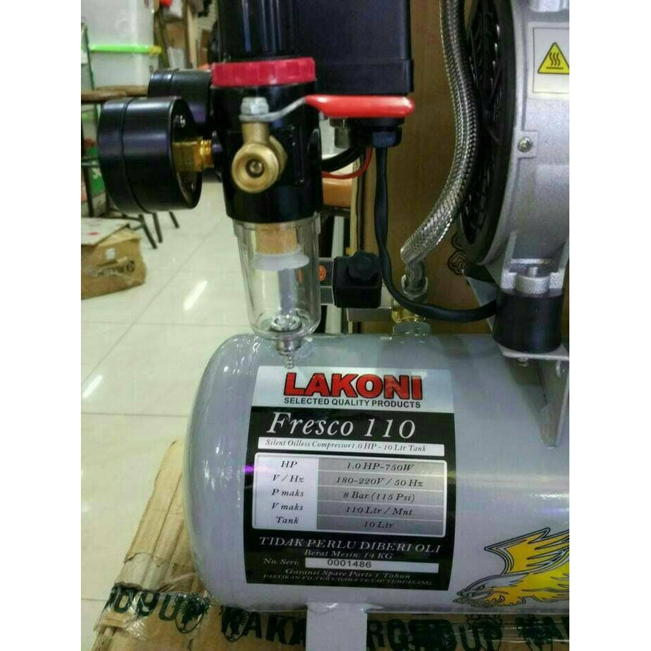 KOMPRESOR LAKONI FRESCO 110 OILLESS GOJEK   LAKONI IMOLA FRESCO 110