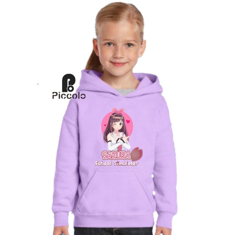 jaket hoodie anak motif gaming sakura sakura school simulator terbaru 10