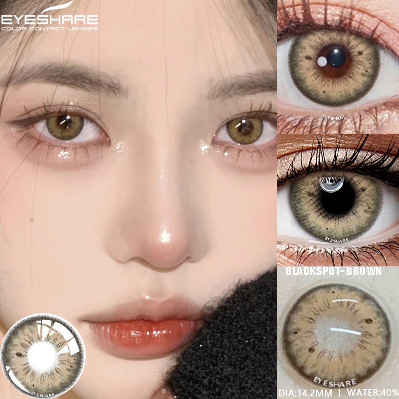 Soflen Model Terbaru 2023 COD Fashion Softlens Murah Lensa Kontak Warna Alami Lensa Kontak Hijau - Blackspot Natural Eyes