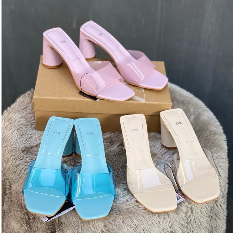 SANDAL WANITA ZS-3238 VINLY HEELS 7CM