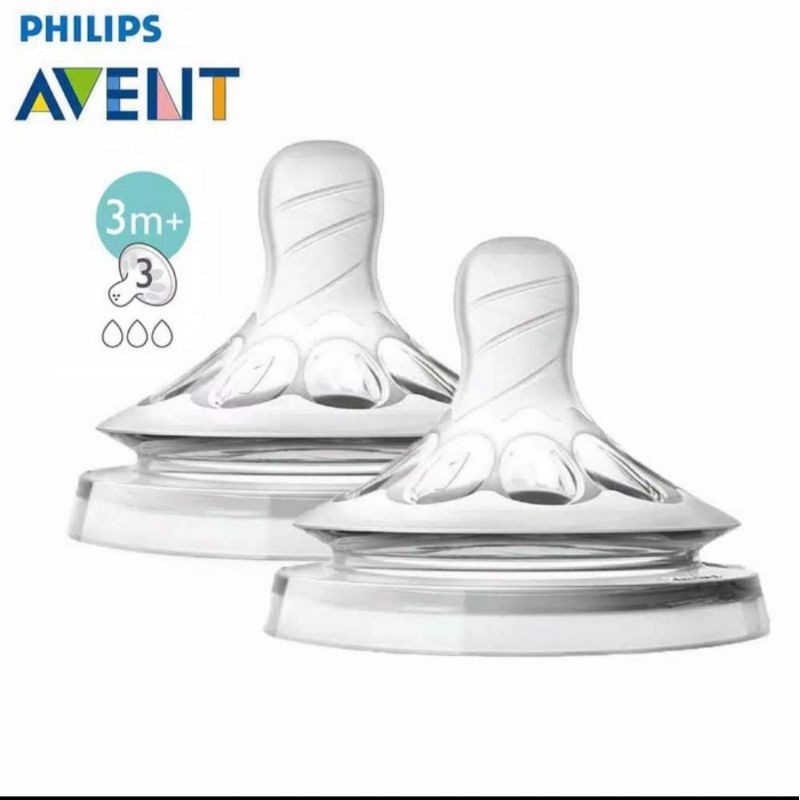 Philips Avent Natural Feeding Nipple / Teat / Dot Fast Flow 6m+ 3m+ Isi 1