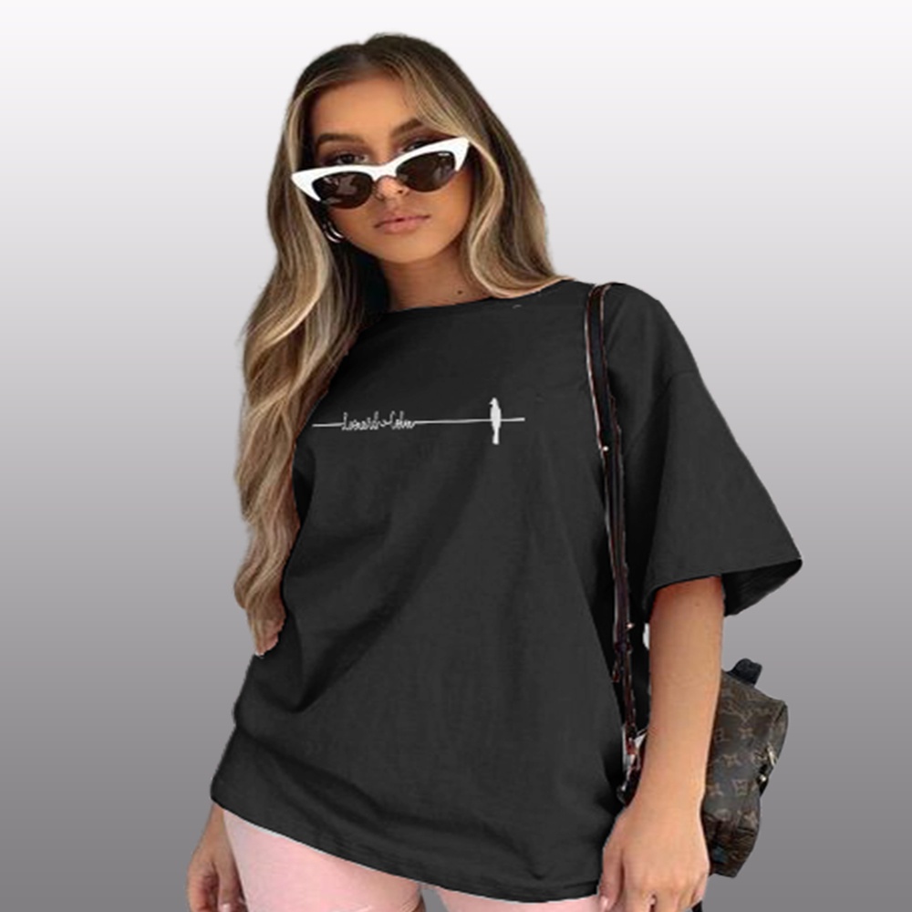 kaos wanita lengan pendek oversize jumbo korea kekinian tebal model terbaru bisa untuk cewe hijab xl