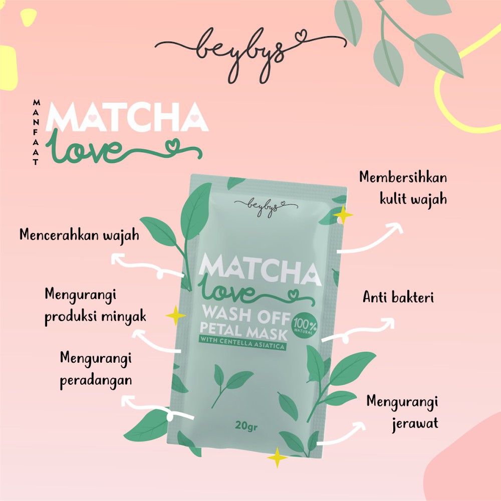 MASKER BEYBYS PETAL MASK WITH CENTELLA ASIATICA  / MASKER OGANIK PETAL BEYBYS WASH OFF 20gr