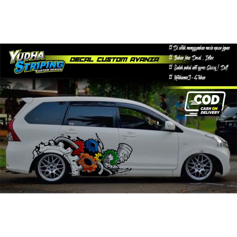 STICKER VARIASI TOYOTA AVANZA, VIOS, YARIS, CAYLA, AYLA, DLL