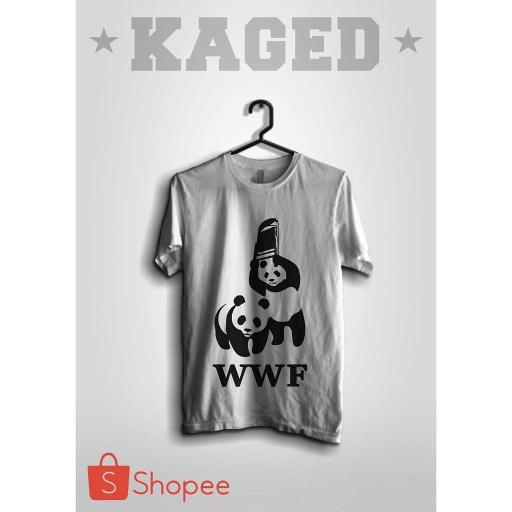 Kaos Wwf #Putih/White Kaos Plesetan Wwf Kaos Logo Plesetan Wwf Kaos Logo Wwf