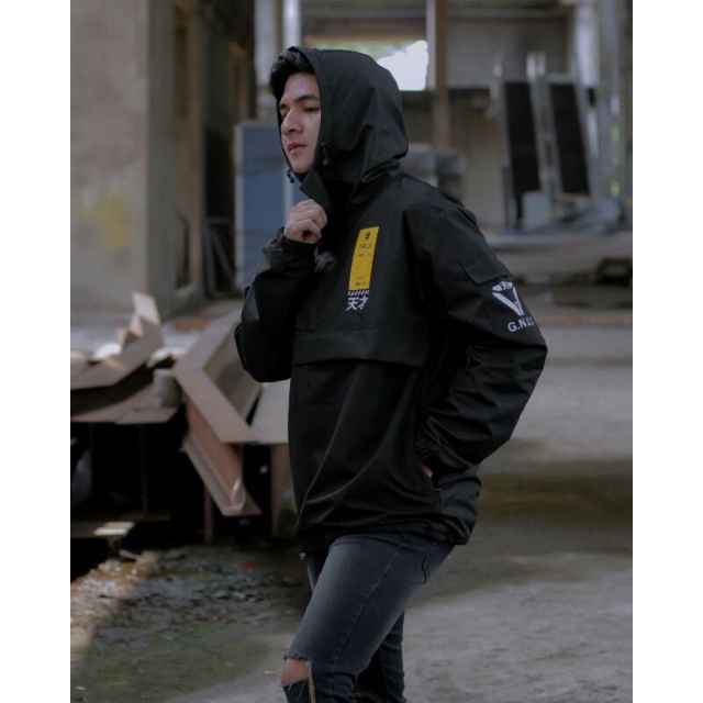 GENIOUS Jaket Cougle Model Simple Jaket Parasut Pria Jaket Outdoor