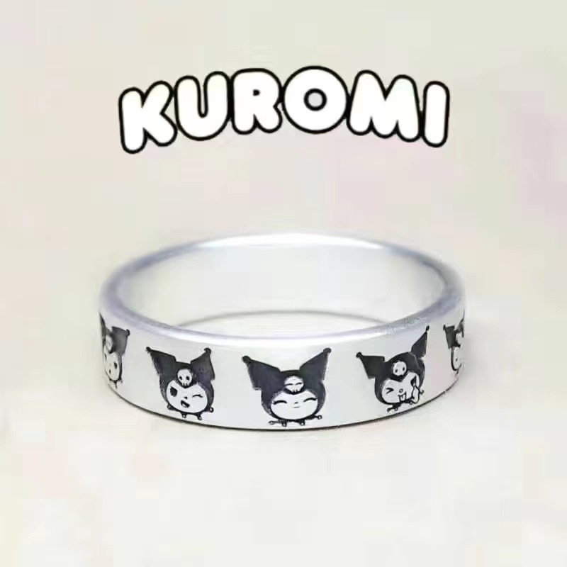 Cincin Desain Hello Kitty Bahan 925 Silver Dapat Disesuaikan Untuk Wanita