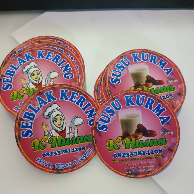 

Cetak sticker label olshop 1 paket isi 100