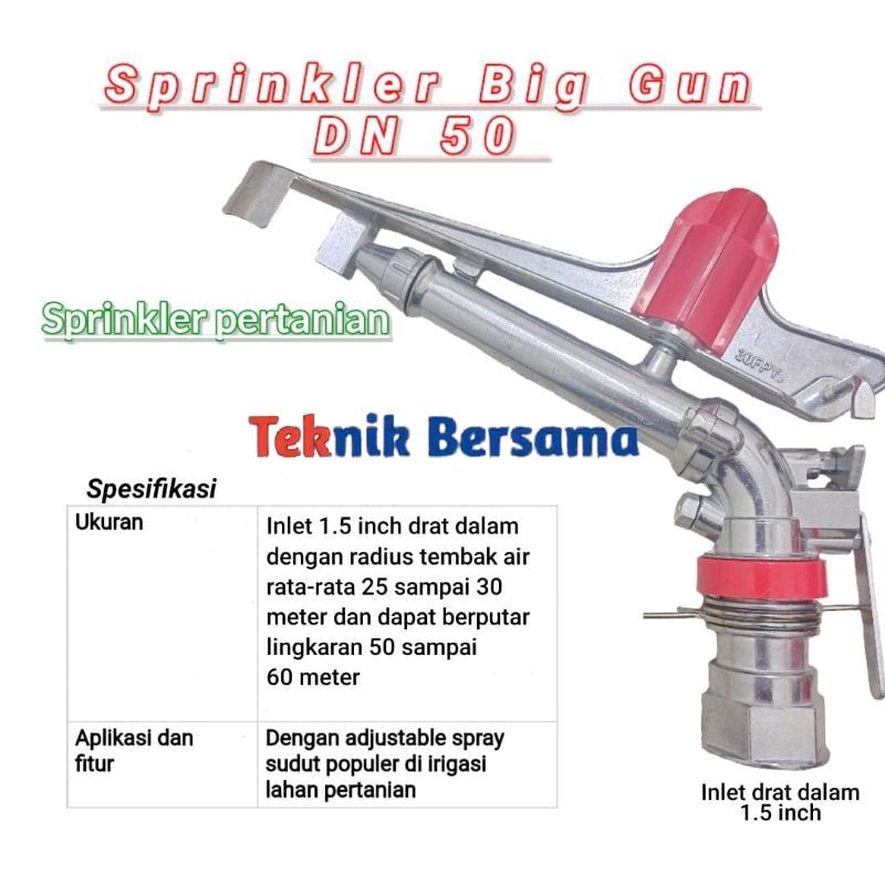 SPRINKLER IMPACT BIG GUN 1,5 INCH SPRINKLER DN 50