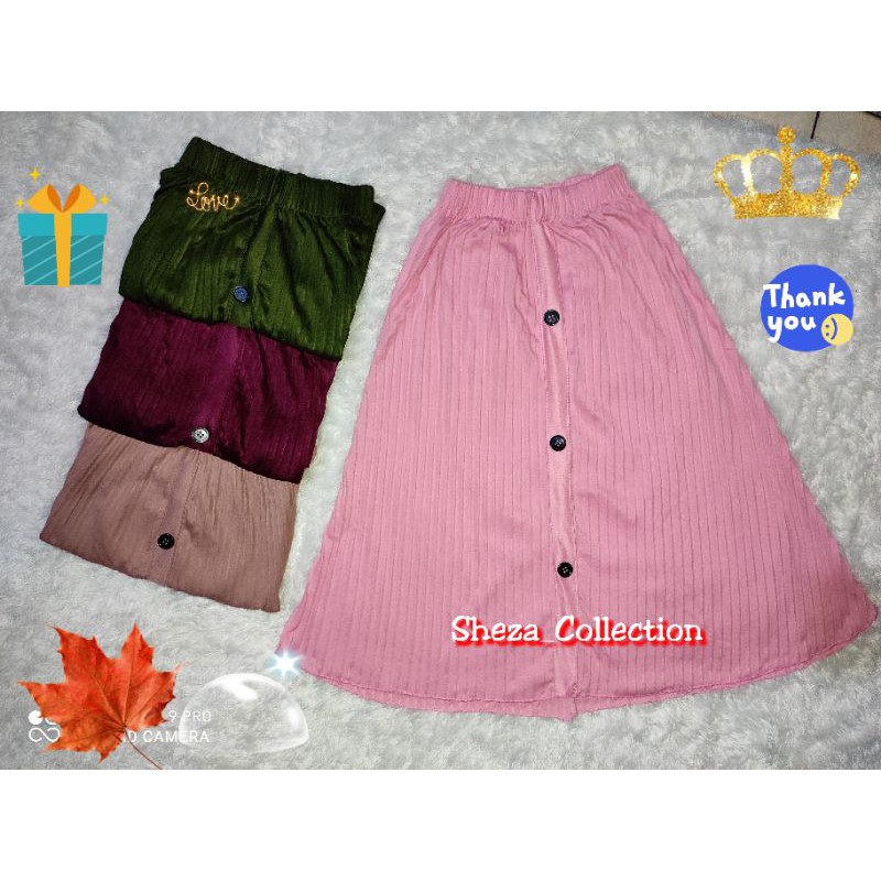 (COD) ROK PLISKET KANCING ANAK UNTUK UMUR 3-8//ROK PLISKET ANAK