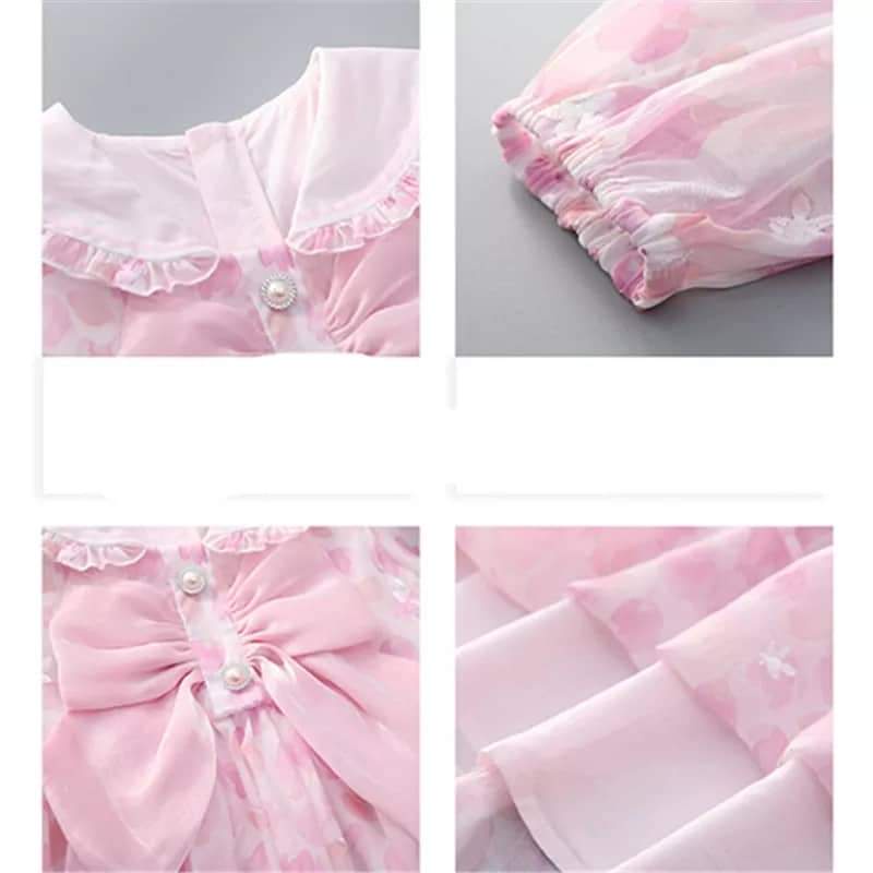 Dress Anak Perempuan Ribbon Full Flower