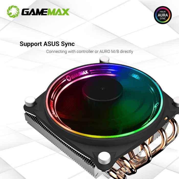 GAMEMAX GAMMA 300 Rainbow Fan CPU Cooler Fan Processor RGB