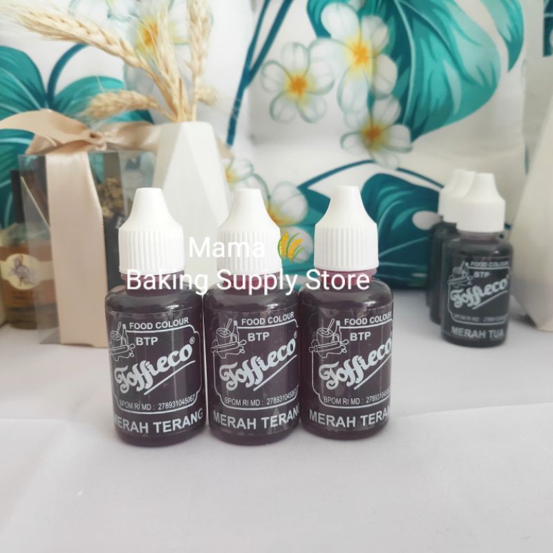 

TOFFIECO Pewarna Merah TERANG Food Coloring Bright Red