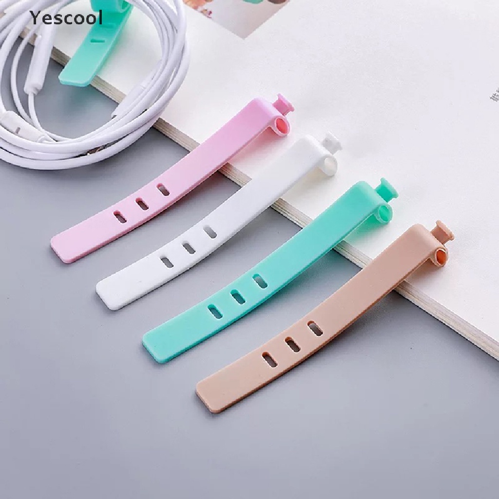 Yescool 4Pcs Penggulung Kabel Bahan Silikon