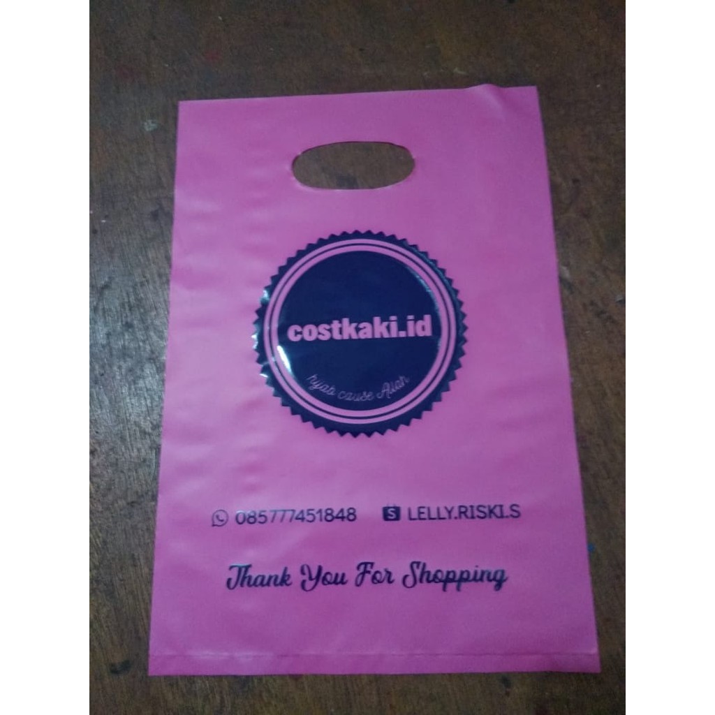 Plastik Sablon HD Plong Uk 30x40 Free Desain  (Harga per 1pcs) Plastik Sablon Plastik / Plastik packing / plastik