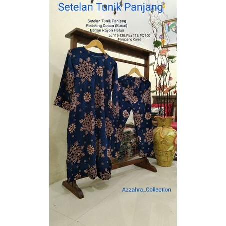 (COD) Setelan Tunik / Setelan Tunik Panjang / Setelan Tunik Jumbo / Setelan Tunik Rayon Super / Sete