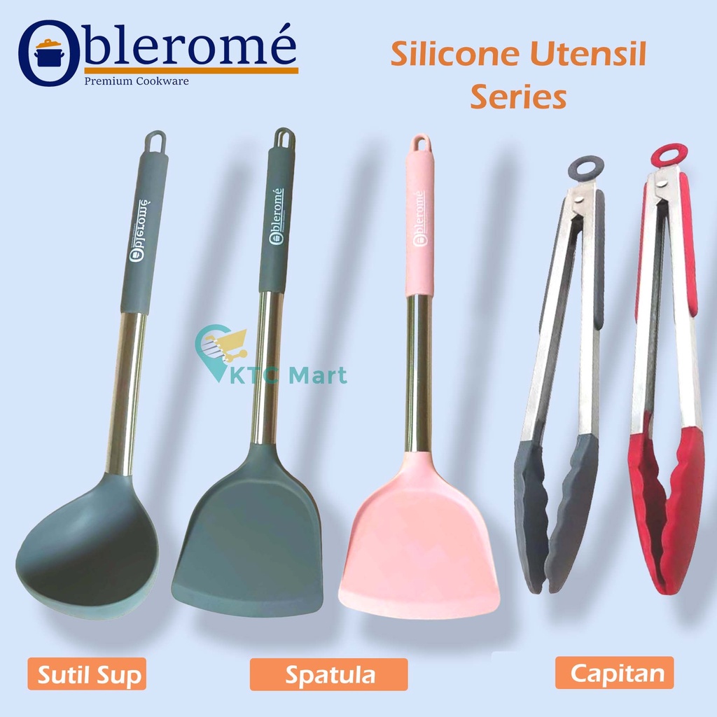 KTC Mart- Spatula Silicon/ Sutil Tahan Panas/ Capitan Silikon/ Silicone Cooking Utensil / Alat Masak Silikon Anti Lengket Food Grade