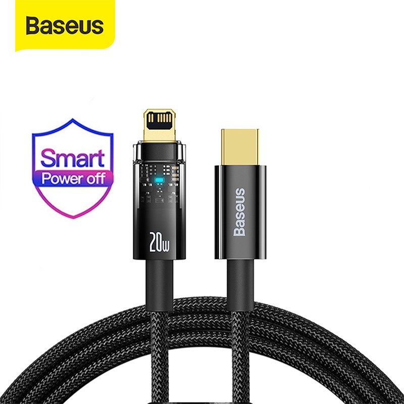 BASEUS TYPE C TO IPHONE FAST CHARGE 20W AUTO OFF DISCONNECT IPHONE 13 12