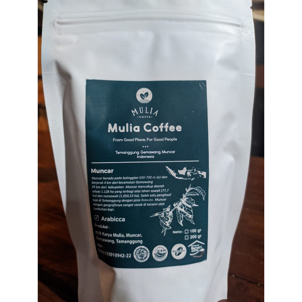 

Mulia Coffee Muncar - Arabika Temanggung 100Gram