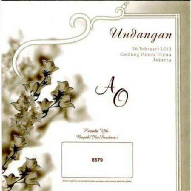 Undangan Nikah ERBA 8879 +Plastik