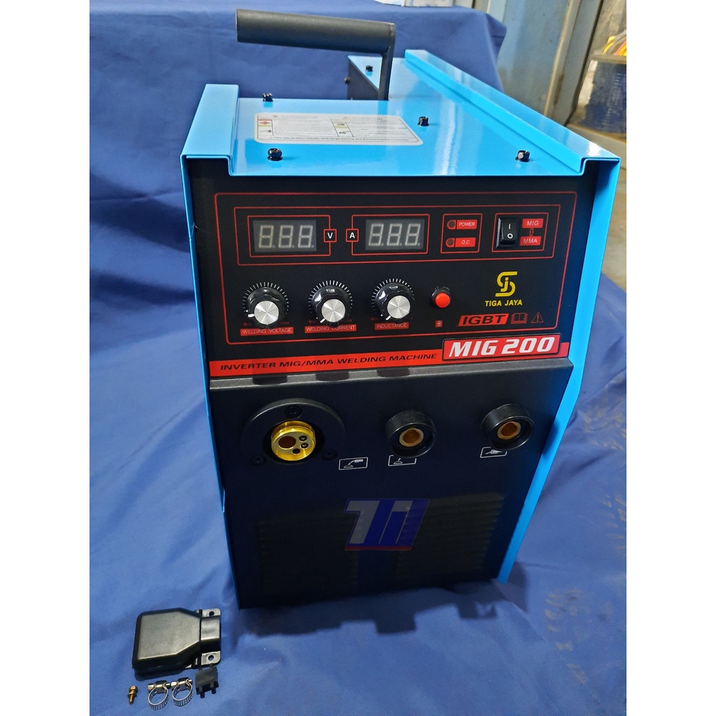 MESIN LAS MIG 200 INVERTER MIG/MMA WELDING MACHINE merk TIGA JAYA