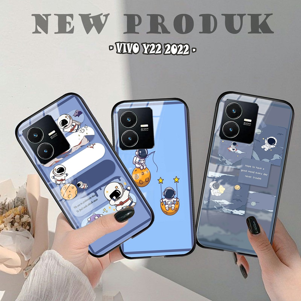 Softcase VIVO Y22 TERBARU - Softcase Glass Kaca VIVO Y22 TERBARU 2022 [261H] - Case VIVO Y22 TERBARU