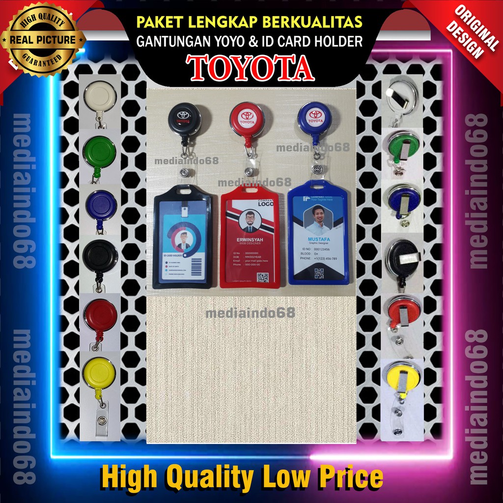 

YOYO GANTUNGAN ID CARD PUTAR STAINLESS -TOYOTA (Paket Lengkap)