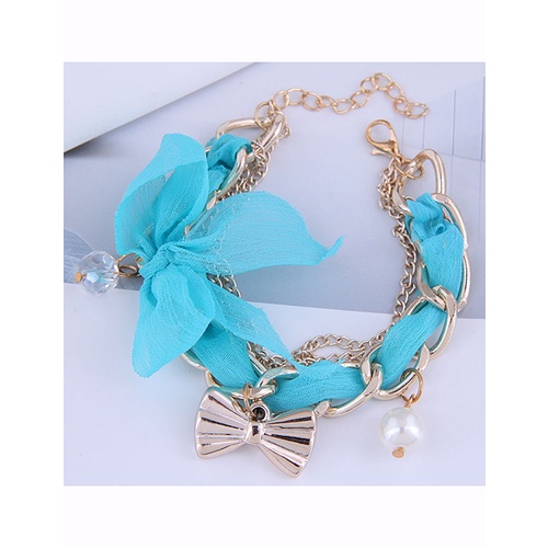 LRC Gelang Tangan Fashion Lace Bow Bracelet A63210