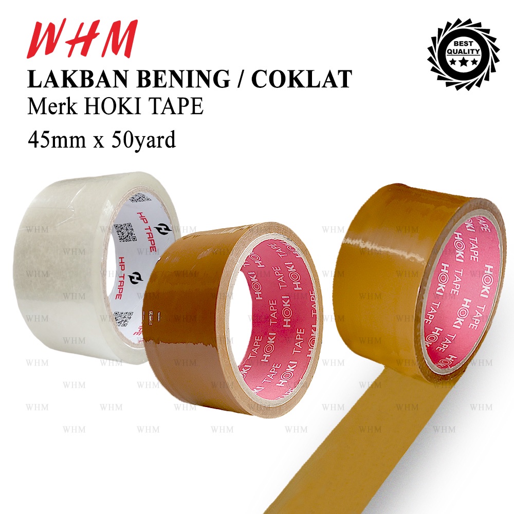 Murah Super Clean 45mmx50Y  LAKBAN BENING dan Coklat  HORICI TAPE DAN HOKI TAPE/ KATER-KECIL/ISOLASI