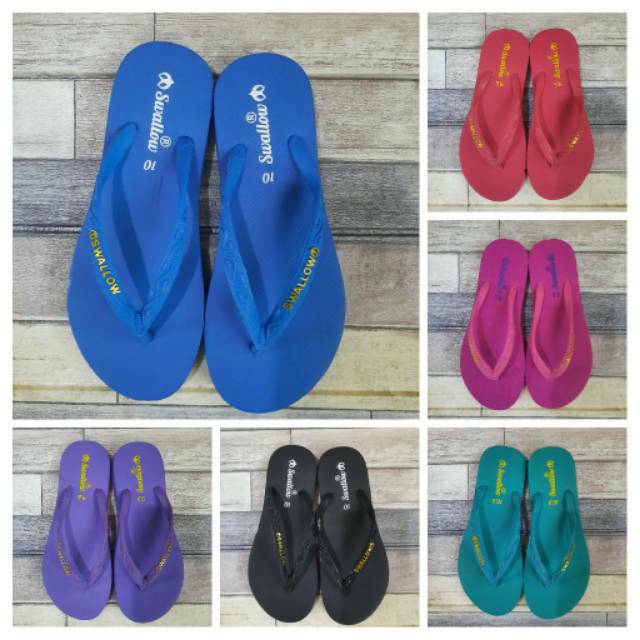 Sandal Jepit Swallow Nice polos warna-warni